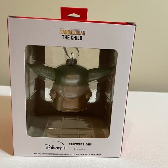 Hallmark glass Christmas ornament Star Wars The Mandalorian The Child NWT - Picture 3 of 5